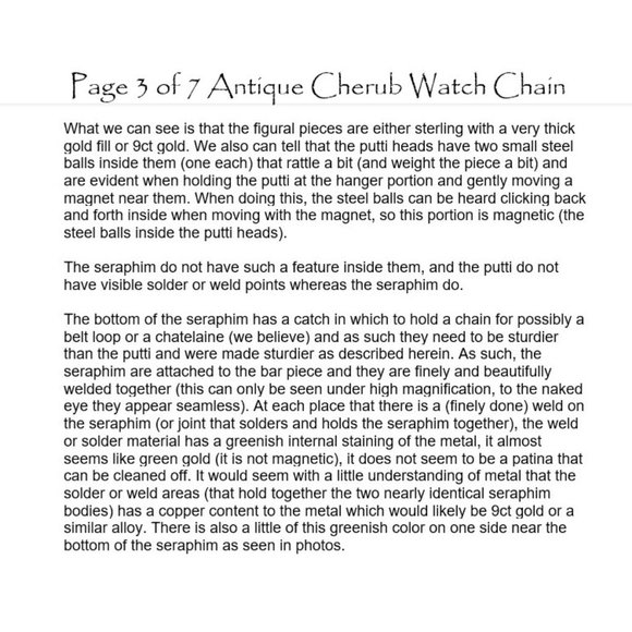 Antique Putti Cherub Seraphim Pocket Watch Chain - Picture 11 of 16